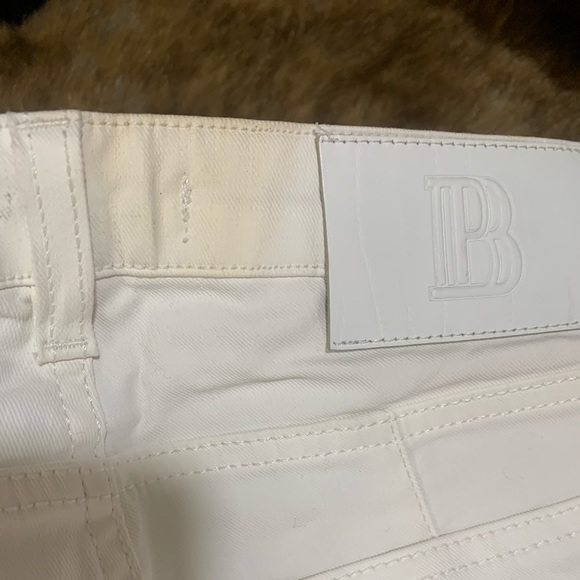 Pierre Balmain White Denim Biker Jeans - Picture 4 of 5